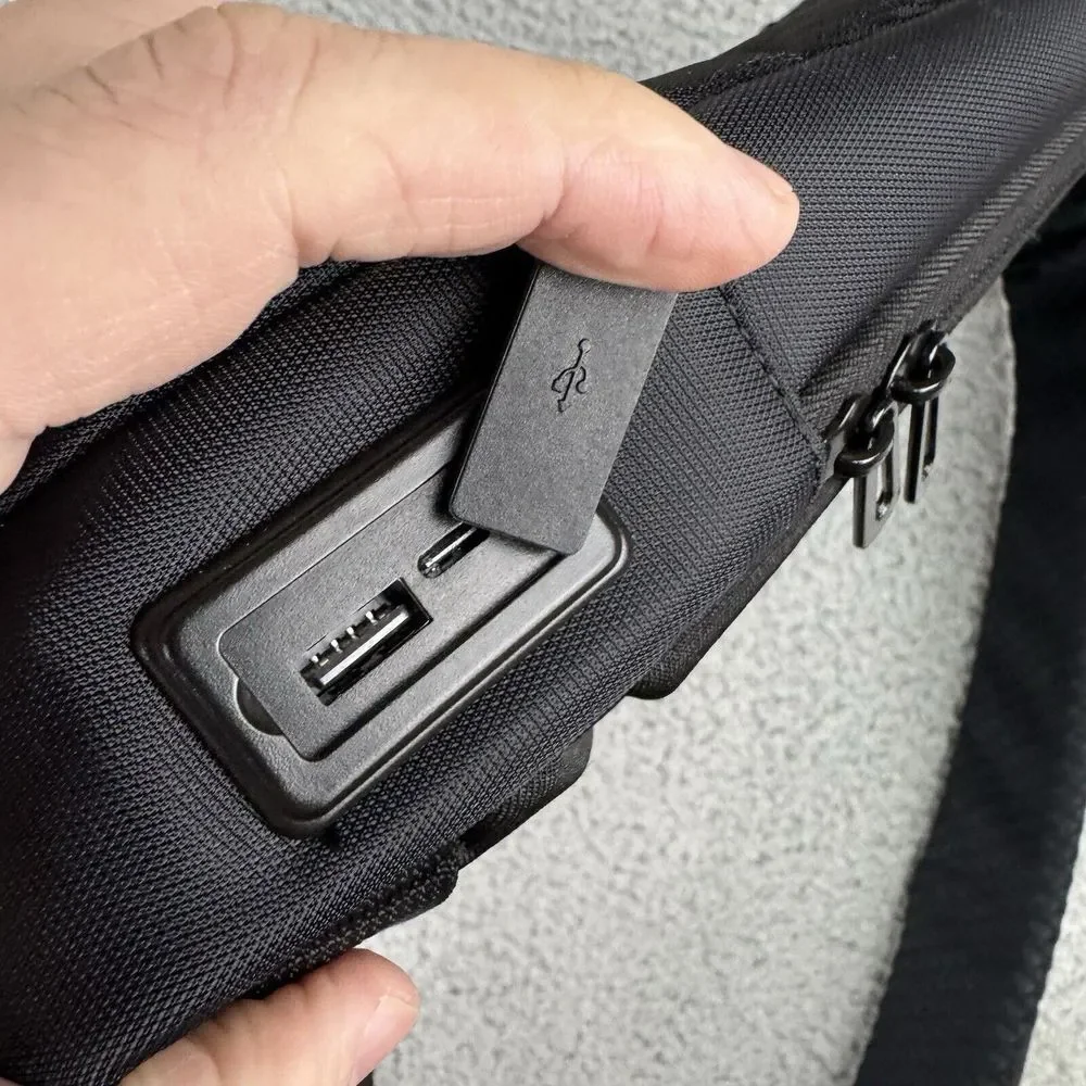Lucid‎ Motors Black Backpack 1 Strap Tech With USB Ports Acehigh